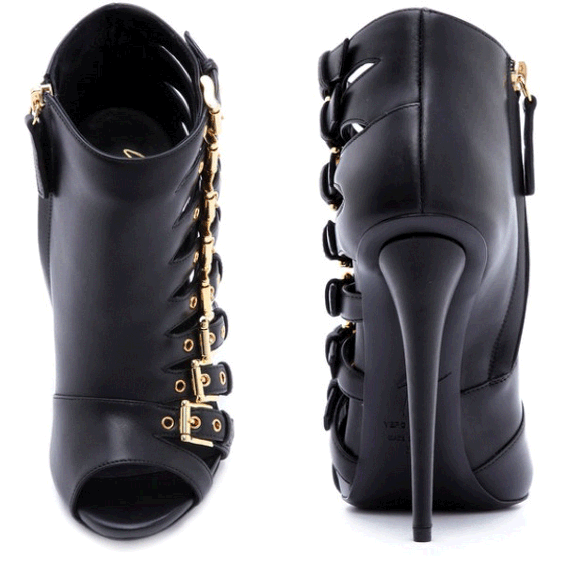 Giuseppe Zanotti Botín Estilete Sandalia Alien botas 36-5.5 Hebillas Doradas Botín Zanotti 51a031 Giuseppe Zanotti Botín Estilete Sandalia Alien botas 36-5.5 Hebillas Doradas Botín Zanotti 51a031