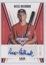 2019 Panini USA Baseball Stars & Stripes 168/177 Reece Holbrook #16U-RE Auto 1u6