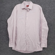 Hugo Boss Dress Shirt Mens 15.5 Pink Button Up Formal Long Sleeve Collared
