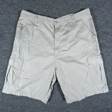 Wrangler Cargo Shorts Mens Size 40 Beige Cotton Utility Relaxed Fit Outdoor