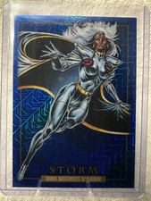 2024 Upper Deck Skybox Marvel Masterpieces 92 Platinum #86 Storm Blue Traxx