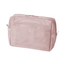 MUJI 3D Mesh Small Item Organizer Pouch, Pink, 23058407