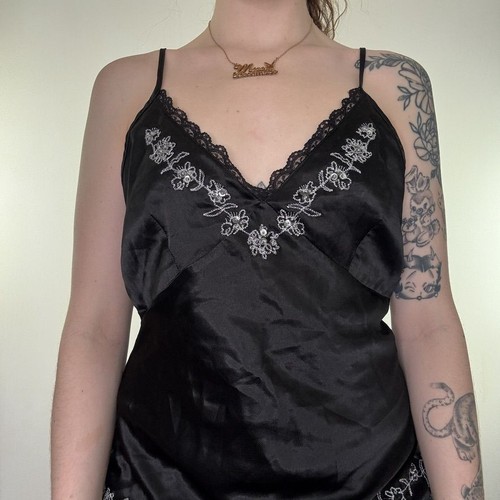 Y2K vintage satin floral cami top - Picture 6 of 7