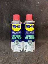 2 x WD-40 Specialist Motorcycle Motorbike Wax & Polish 400ml spray 14.99 per litre