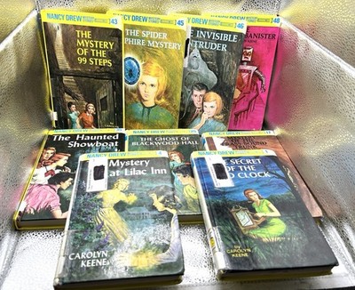 VINTAGE Nancy Drew Book Lot 9 Mystery Flashligt Series 1,14,17,25,35,43,45,46,48