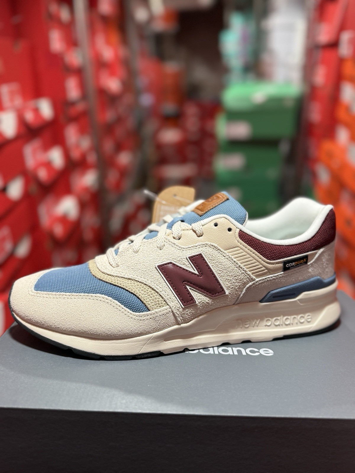 New Balance 997H Beige Shoreline Blue Men's Shoes Sneakers CM997HNL thumbnail 14