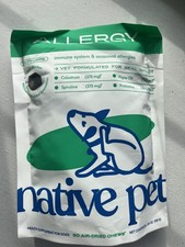 Native Pet Dog Allergy Chews 60 Chews EXP 05/2027