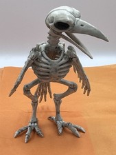Skeleton Raven Crow Figurine 7.5" Halloween Bird Skeleton Table Decor Gothic