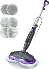 Scrubbing Steam Mop, Steam Mops for Floor Cleaning with Rotating Pads, 4 Cleanin