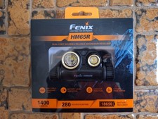 Fenix HM65R 1400 Lumen Dual Beam USB Rechargeable Headlamp  Battery