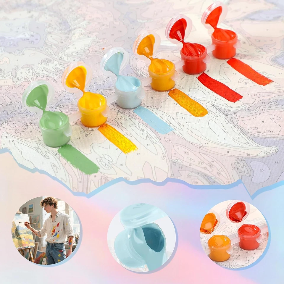 Paint by Number for Adults, Twirling Maltese, Adult Crafts Paint by Numbers, DIY - Image 4 of 4