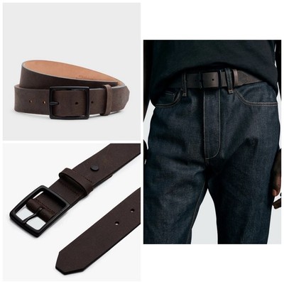 NWT Rag & Bone $175 Rugged Leather Belt In Brown Size:38