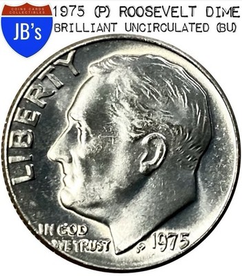 1975 (P) Roosevelt Dime 10c - SEMI KEY DATE - BRILLIANT UNCIRCULATED (BU)