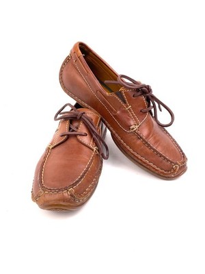 H.S. Trask & Co. Leather Driving Vibram Sole Moccasins Size 9.5 M Made in Brazil