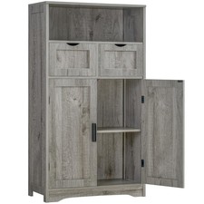 Storage Cabinet with 2 Drawers 2 Adjustable Shelves, Kitchen Cabinet, Cupbo...