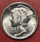 1945 S Mercury Silver Dime, Choice Uncirculated.  Toned.