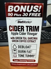 Diet Works APPLE CIDER VINEGAR 90cap WATER BALANCE WEIGH LOSS Dietary Supplement