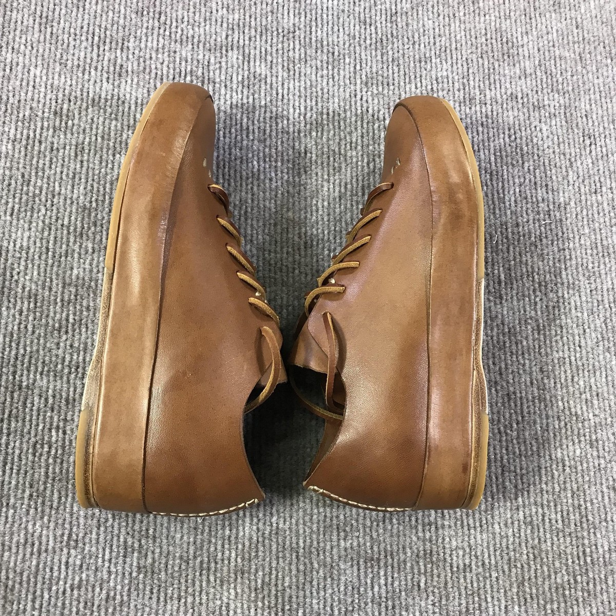 FEIT Hand Sewn Low Rubber Shoes Womens Size 38 Semi-Cordovan
