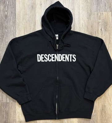 DESCENDENTS Milo Hoodie Full-Zip Hardcore Punk Sweatshirt Spell Out Size Large
