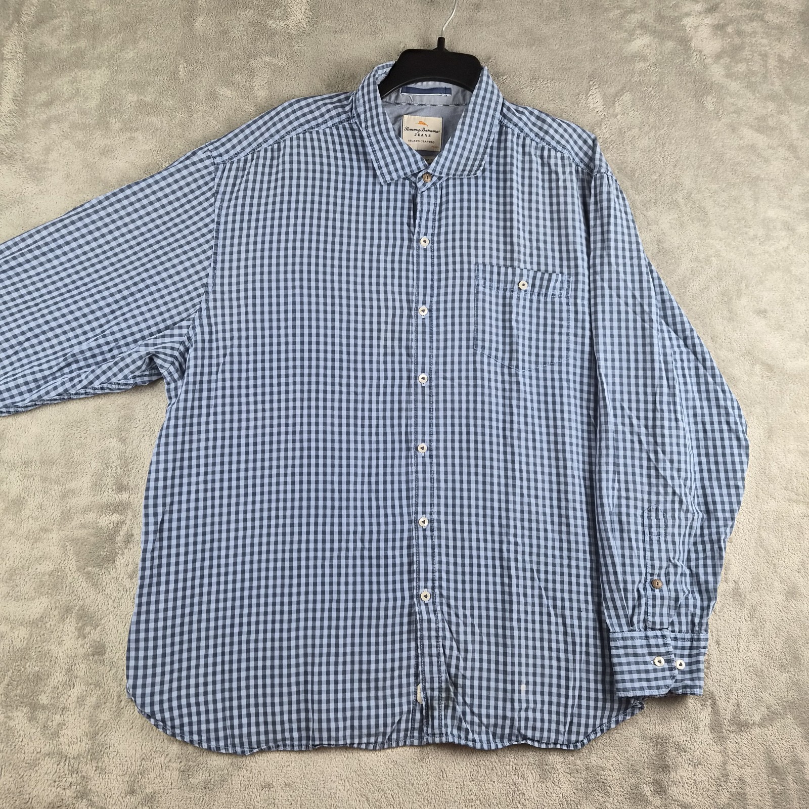 Shirt 2xl Blue Island Crafted Modern Fit Gingham Long Sleeve