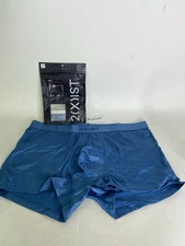 2xist Sexy Sliq Ultra Low Rise Trunk Boxer Briefs Underwear Blue Steel Mens L