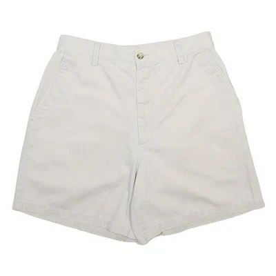 EDDIE BAUER Shorts Casual Blanc En Coton Coupe Classique Poches Taille M W28 - Photo 1/4