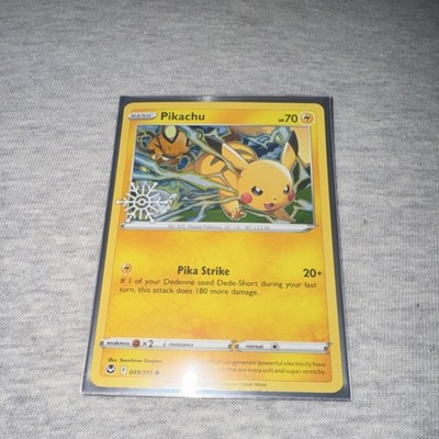 Pikachu Pokémon TCG Stamped Card 049/195 Basic 70 HP 20+ Attack
