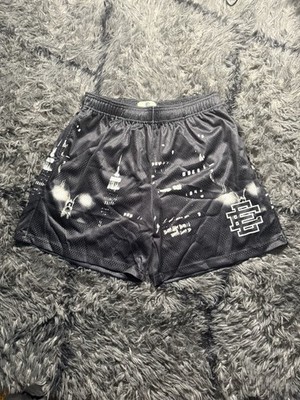 Eric Emanuel Black Skyline Mesh Shorts Size Large