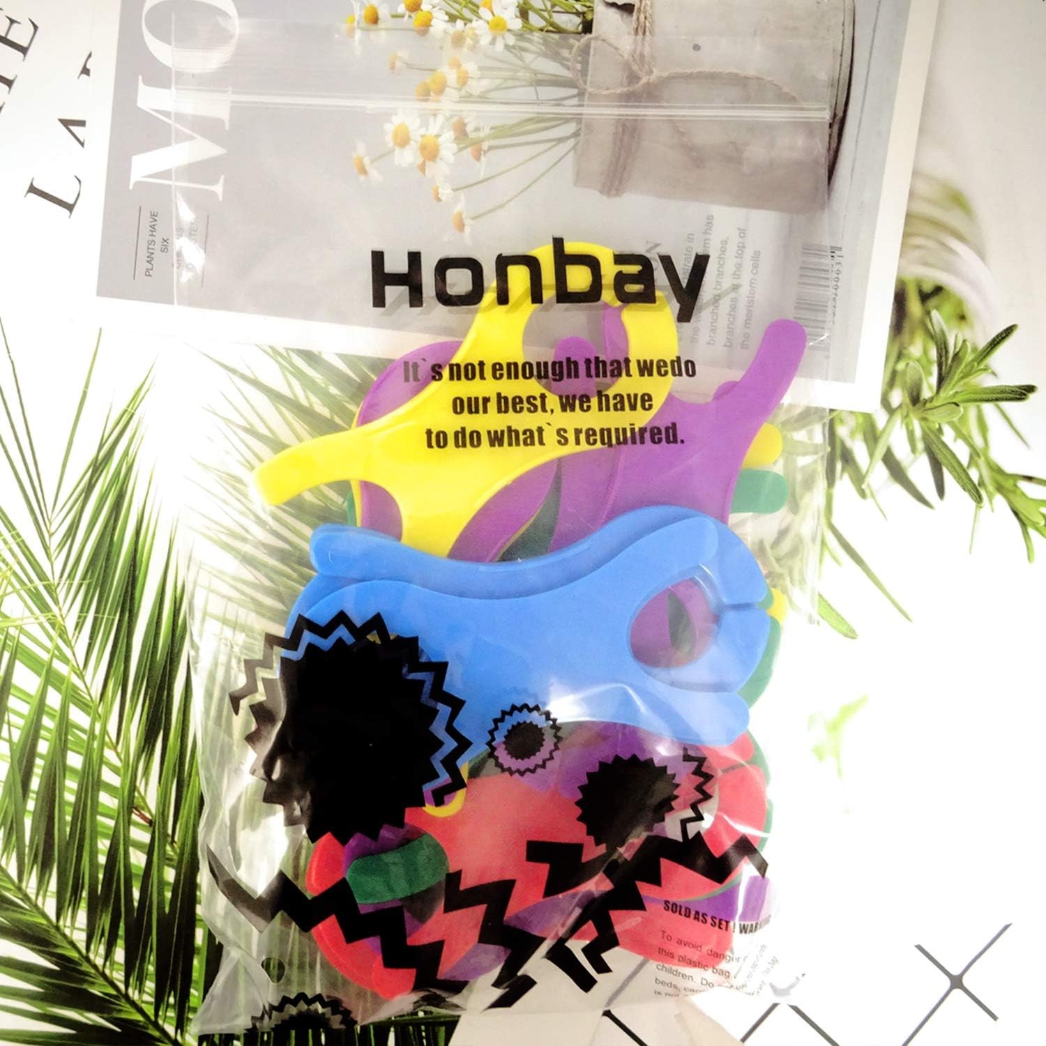 Honbay 20PCS Plastic Colourful Large Yarn Blue, Green, Purple, Red, Yellow 