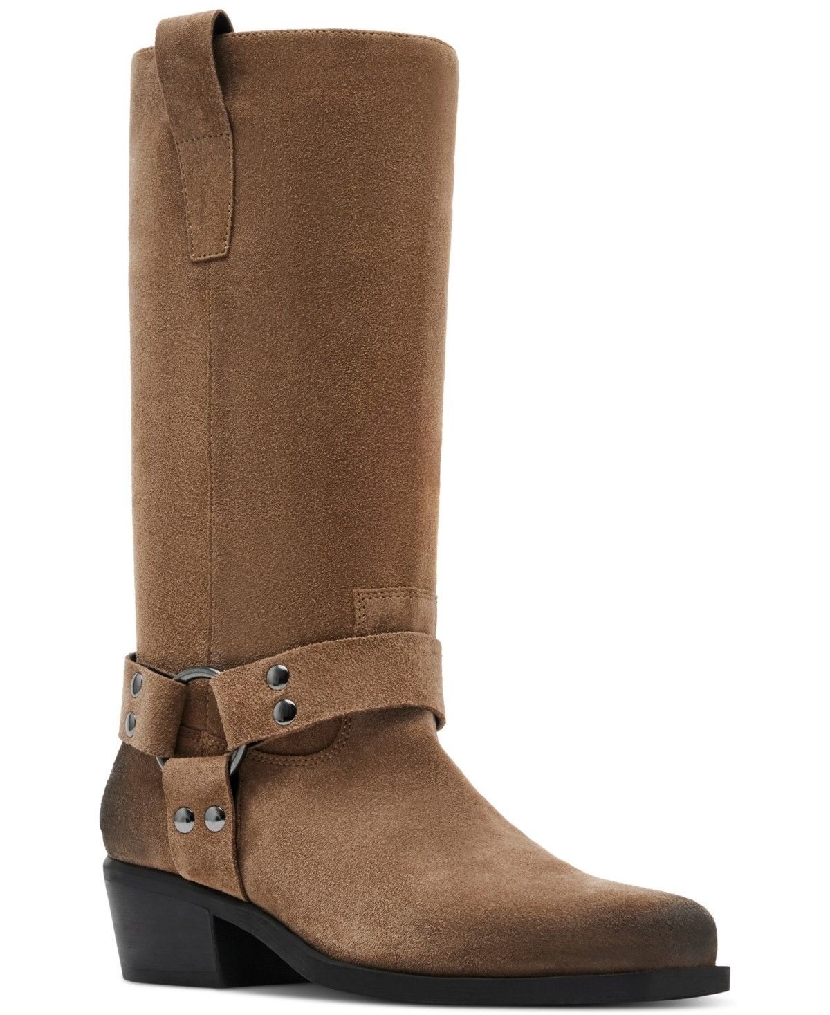 Steve Madden Womens Square Toe Ruskin Tall Engineer Booties Brown Size 6.5M NIB