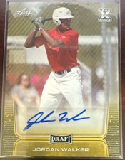Leaf 2020 Draft Jordan Walker #BA-JW1 Gold Parallel Rookie Autograph Baseball