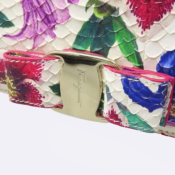 Ferragamo Python Vara Mini Flap Shoulder Bag - image 7