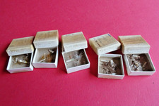 5 PICCOLE SCATOLE DI ESCHE MOSCHE ARTIFICIALI VINTAGE ALEX MARTIN PARACADUTE TROTA