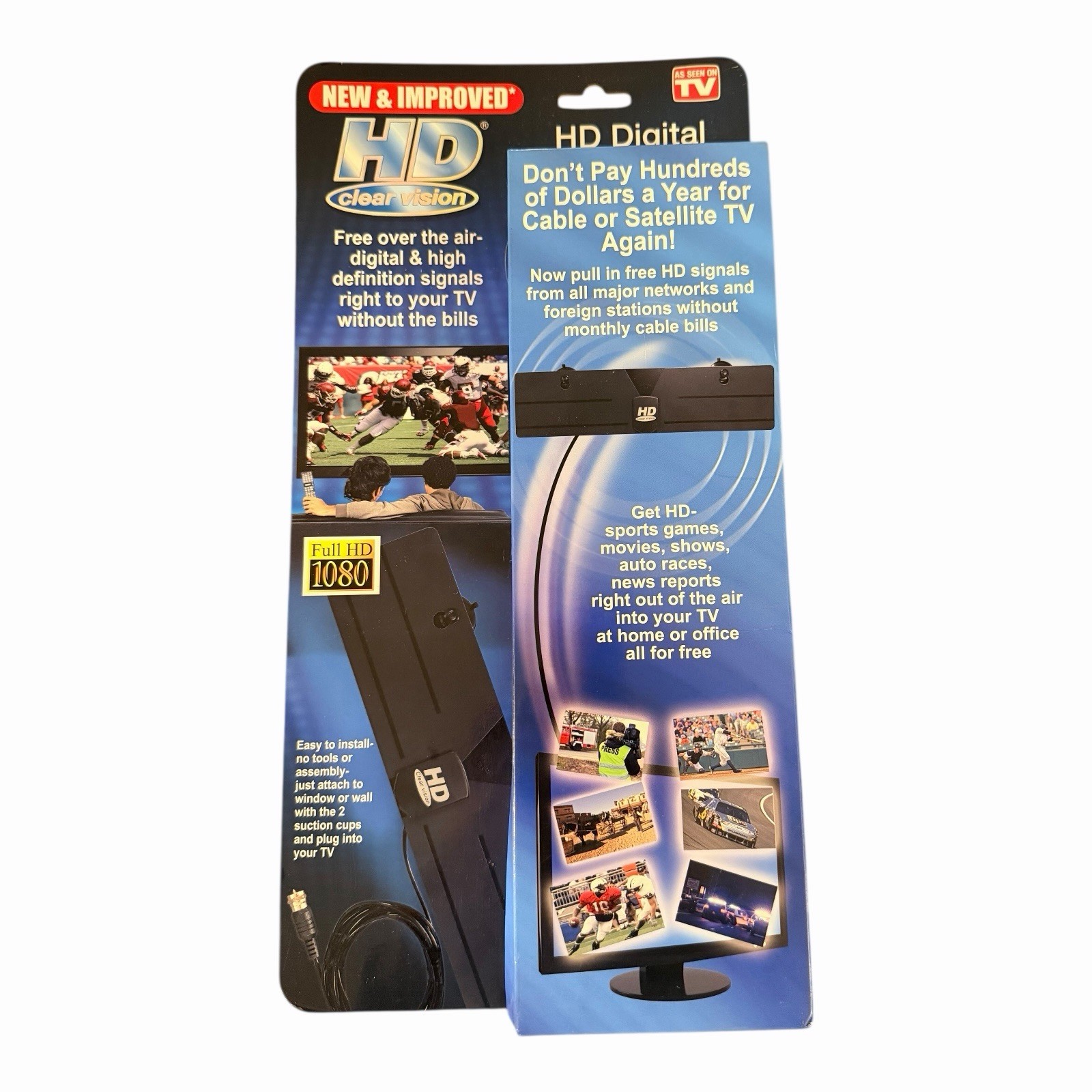 HD Clear Vision Digital Ultra-Thin High Performance Indoor Free Signals Antenna