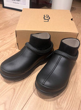 UGG TASMAN X BLACK REMOVABLE SOCK SLIP ON SHOE CLOG RAIN BOOTS SIZE 7 WOMEN