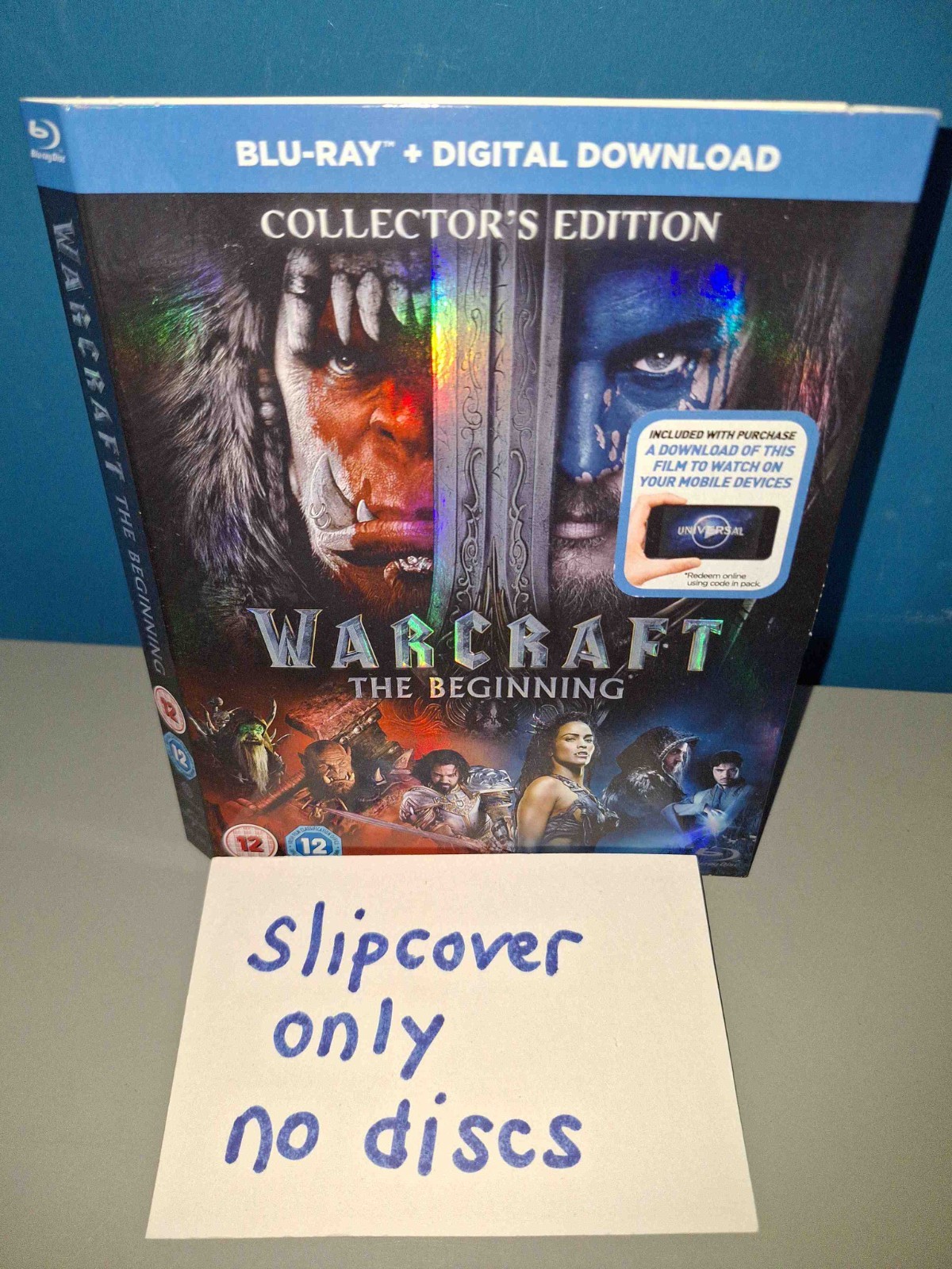 Warcraft: The Beginning Blu-ray (2016) Travis Fimmel, Jones Slipcover Only
