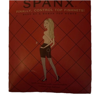 SPANX  Extended Control Top Full Length Fishnet by Sara Blakey Size A BLACK