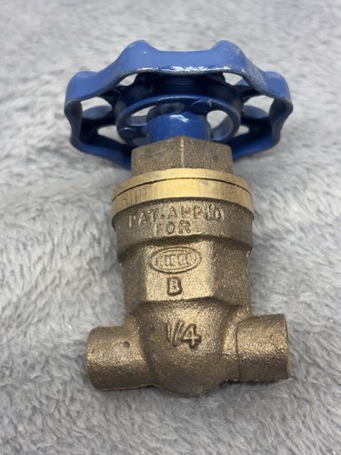 Nibco 1/4” Both Solder Ends Bronze Brass Gate Valve Plumbing Part