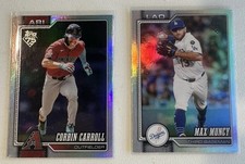 (2) 2026 Topps Series 1 Refactor card lot Corbin Carroll 314 Max Muncy 252 