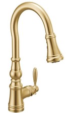 Moen Weymouth Brushed Gold Traditional Shephe...