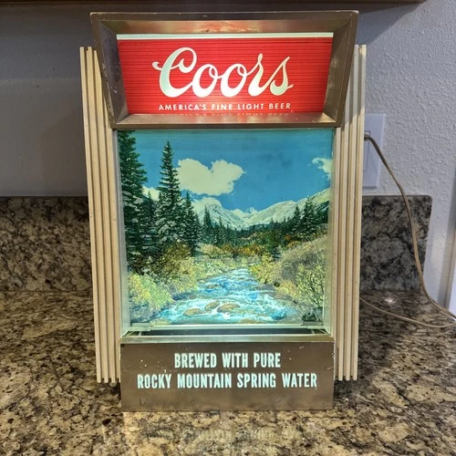 🤩 Rare Vintage Coors Beer Changing Seasons Motion Bar Light Sign Working 🤩