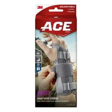 Ace Deluxe Wrist Brace Adjustable Right Hand Firm Carpal Tunnel Stabilizer