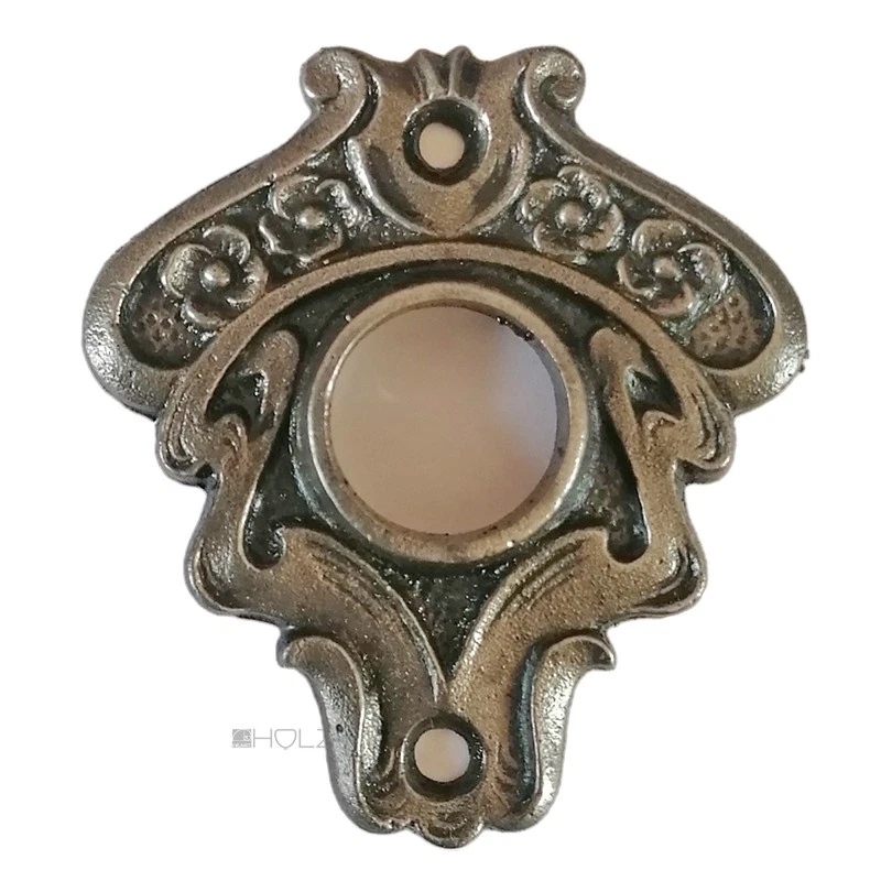 Drückerrosette Antique Art Nouveau Fer Floral Vieux Poignée de Porte 18.5mm - Photo 1/1