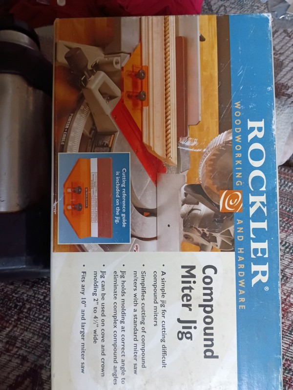 Vintage Rockler Compound Miter Jig Cove & Crown Molding Woodworking Fits 10 Inch