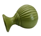Vintage McCoy #407 Floraline Matte Ribbed Sage Green Pedestal Planter Vase USA.