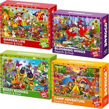 Puzzles for Kids Ages 6-8 - 4 x 60 Piece Jigsaw Kids Puzzles Ages 4-6