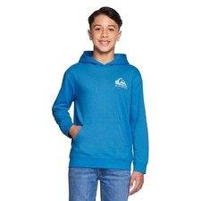 NWT QuickSilver Youth Boys PullOver Washed Hoodie Size M 10/12 Color Blue