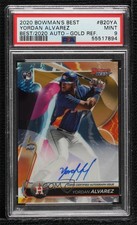 2020 Bowman's Best of Gold Refractor 18/50 Yordan Alvarez PSA 9 MINT Auto 4l3