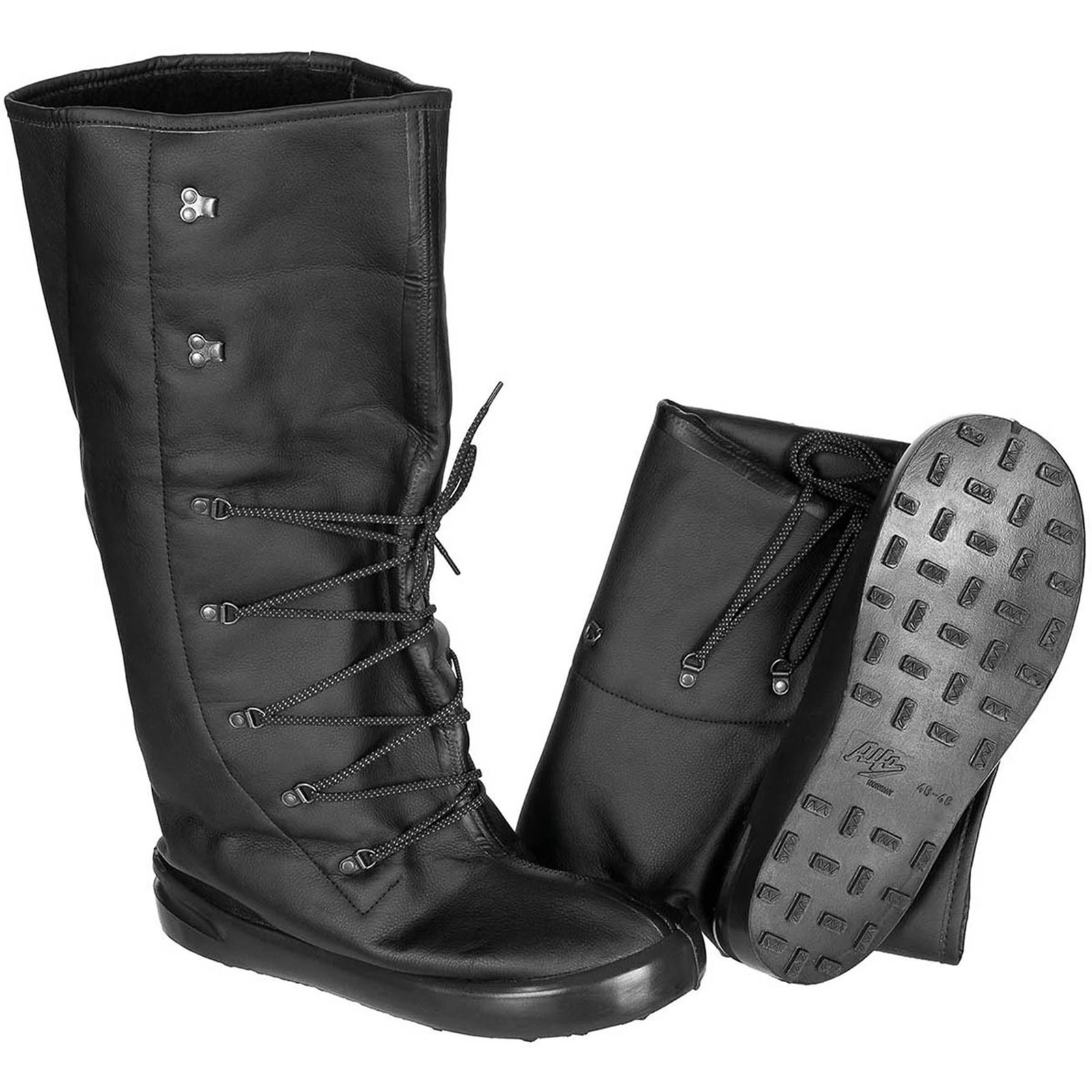 Genuine Norwegian Army Alfa Overboots Leather Insulated Black
