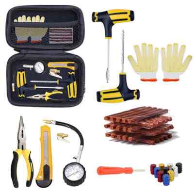 Car Tire Repair Kit Puncture Plug Tyre Emergency Strip Stirring Glue Repair Tool